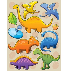 Dinosaurs Collection vector image