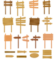 Collection of wooden sign vector image