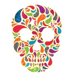 Skull with bandana and cap Royalty Free Vector Image