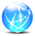 Sphere with Communication line vector image