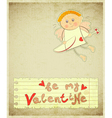 Retro Valentines Day Card vector image