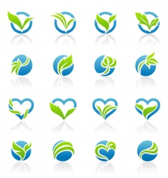 Leaves logo templates vector image