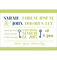 Wedding Invitation Card - Key Theme vector image