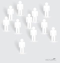Social Network concept People cut out of paper vector image