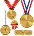 Gold medal vector image