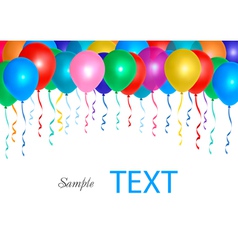Balloons frame composition Balloons frame composition vector image