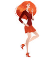 Stylish girl vector image