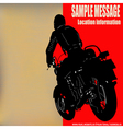 Biker background vector image