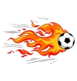 Flamy soccer ball vector image