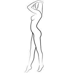 Naked woman vector image