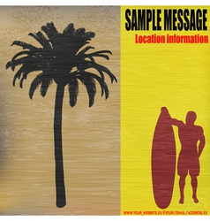 Tropical surfer vector image