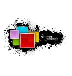 Grunge background with squares vector image