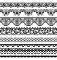 Lace border set vector image