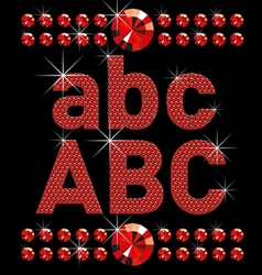 Diamond letters vector image