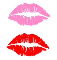 Lipstick kiss vector image