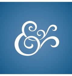 Custom ampersand vector image