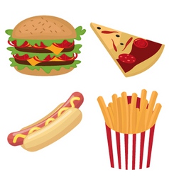 Fast food set vector image