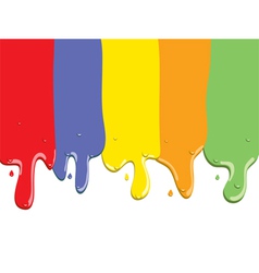 Paint stripes flowing with drops vector image
