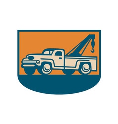 Vintage Tow Wrecker vector image