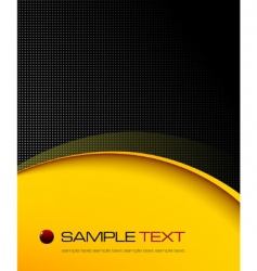 Black and yellow background composition vector image