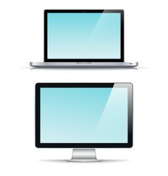 Desktop app template vector image