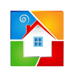 Real estate icon logo vector image
