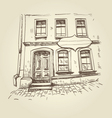 Building hand drawn vector image