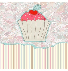 Retro Cupcake Card vector image
