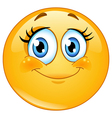 Eyelashes emoticon vector image