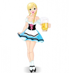 Oktoberfest girl vector image