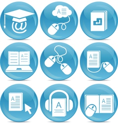 Digital learning vector image
