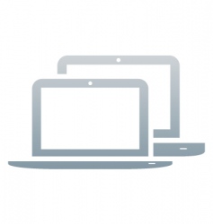 Laptops icon vector image