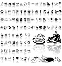 Food icons vector image
