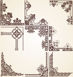Decorative ornamental corners vector image