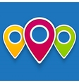 GPS Color Map Icons vector image