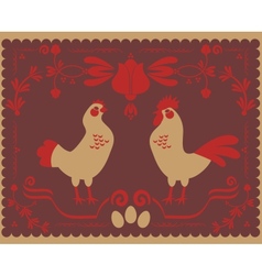 Hen and Rooster vector image