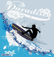 Surfing waves vector image