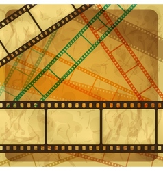 Vintage scratch background with film frame Eps 10 vector image
