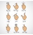 Touch screen gesture interface set vector image