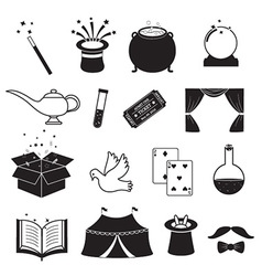 Magic Related Icons Set vector image