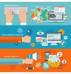 Seo Internet Marketing Banner vector image