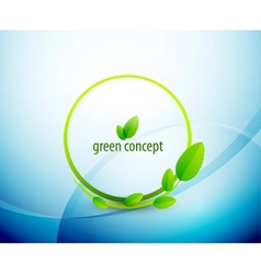 Green circle nature concept vector image