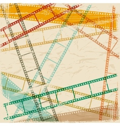 Vintage scratch background with film frame Eps 10 vector image
