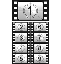 Film countdown vector image
