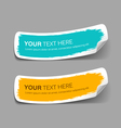 Colorful label paper brush stroke vector image