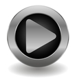 Metallic play button vector image