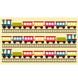 Train pattern toy background vector image