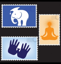 Postmarks vector image