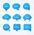 Speech clouds set vector image
