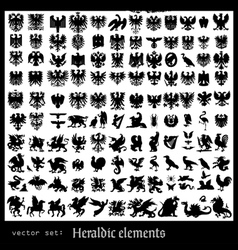 Heraldic elements Heraldic elements vector image